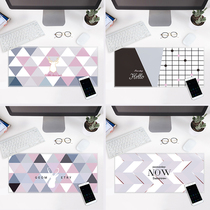 ins Nordic pink blue Pink series game mouse pad Oversized lock edge thickened waterproof office notebook desk pad