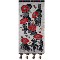  Home wall-mounted ethnic minority characteristic pattern double-layer mural Miao Dai Spring love 40*100cm