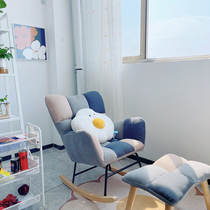 Sloth sofa balcony Leisure recliner rocking chair Nordic small family style single sofa bedroom living room leaning back chair mesh red