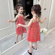 Girl Cake Dress Summer Dress 2022 New Ocean Gas Korean Version Children Dress Girl Dress Little Girl Skirt Fluffy Skirt dress