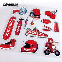  Tide brand car stickers Car modification motorcycle waterproof body personality decoration scratches block electric car helmet stickers