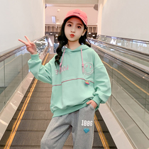 Childrens Clothing Girls Spring Sweatshirt 2022 New Net Red Fried Street Big Boy Girl Fashion Childrens Tops Spring and Autumn