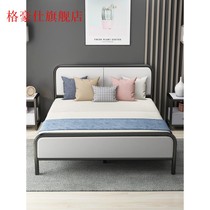 Iron bed light luxury modern simple 1 8 double bed apartment dormitory 1 5 Nordic single soft bag net red iron frame bed