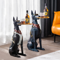 Living room ornaments violent bear landing large dog light luxury welcome tray TV cabinet next to the porch home decorations