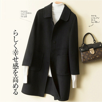 Yang Mi same double-sided cashmere coat female 2021 autumn and winter New long Korean wool high-end woolen coat