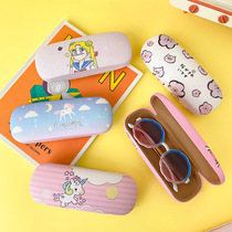 Childrens myopia glasses case Girl heart cute cartoon Japanese portable anti-pressure student girl sunglasses storage box