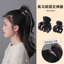 High Horse Tail Fixed Theorizer Size Grip Woman Disc Hair Black Hair Grab Red Net Mid Hair Korea Ins Hair Clip