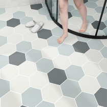 Toilet waterproof ground floor brick sticker anti-slip abrasion resistant self-adhesive ground renovation Ugly Toilet Bathroom Floor Sticker