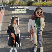 South Korean childrens clothes children 2022 Winter fit Korean version Two-sided big coat in large coat and large coat in the shape of a large coat
