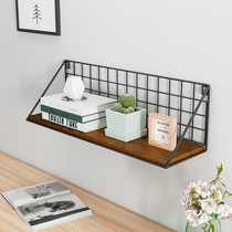 Wrought iron shelf tile compartment compartment compartment ins kitchen rack desktop partition wall shelf Wall shelf Wall shelf Wall