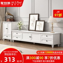 TV cabinet living room modern simple Nordic small apartment bedroom high cabinet light luxury American TV cabinet side cabinet combination