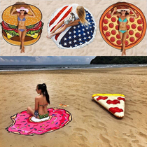Large round beach mat towel Travel light quick-drying shawl Bohemian vacation photo mat cloth Seaside vacation
