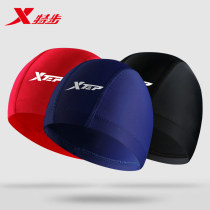 Special step swimming cap female waterproof ear protection without hair hair special fabric mens large professional adult swimming equipment