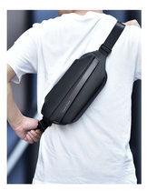 New chest bag mens messenger bag trendy waist bag single-shoulder small backpack dry and wet separation can put folding umbrella tide mens bag