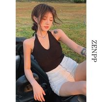 French hanging neck small sling design sense small vest outside wearing vest female summer inner jacket beautiful back babes underwear ins ins