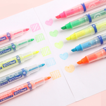 Japanese SAKURA cherry blossom double head highlighter set fiber head marker pen color water pen marking pen VK-T
