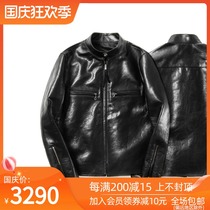 Play for years classic re-engraved motorcycle jacket retro jacket J100 horse leather clothing mens clothing