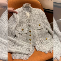 Autumn 2022 new high-end super good-looking Korean drama heroine Xiaoxiangfeng white ladies short coat autumn and winter womens models