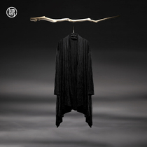 Return to the original designer mens mens Chinese style mens folds Zen casual windbreaker mens long loose autumn