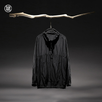 Return to the Chinese style mens autumn silk hemp stand-up collar sweater Mens thin Chinese style 63 7%linen 36 3% mulberry silk