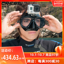 Italy CRESSI ACTION diving mirror scuba deep diving mirror can be mounted gopro free diving mirror