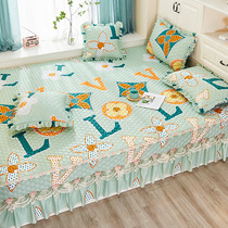 Custom tatami bed sheet bed cover bed skirt cover cartoon childrens big Kang single blanket non-slip four seasons Nordic countryside