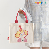 Pickup x Milk bubble ice rich cartoon cute handbag canvas bag sundries small handbag work QT48
