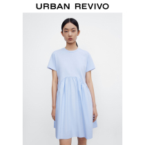 UR2022 spring new womens temperament age reduction stitching thin treasure dress WU10R7AN2001