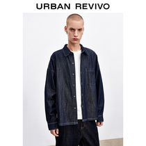 UR2021 new winter mens fashion casual slit loose denim shirt MF42SBMN2001
