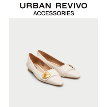 URBAN REVIVO2022 Spring New Lady Accessories Fashion Pointed Single Shoes AW09BS1X2000