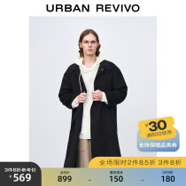 UR2022 autumn new mens high-end British style medium and long woolen coat jacket MF43S1GN2007