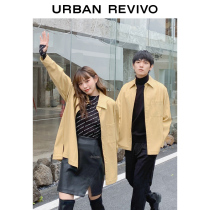 UR2021 New Winter Men fashion neutral slit loose PU cardigan MF36S2BN2007