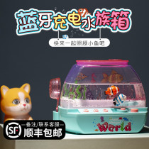 Childrens birthday gift simulation fish tank Happy Aquarium Fish Fish little girl shake sound Net red same educational toy