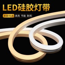 LED silicone light strip 12v flexible neon light strip with waterproof soft strip shape embedded line light curved 24V