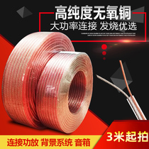 Professional audio wire Speaker wire Audiophile oxygen-free copper speaker wire Audio loose wire 3 meters start shooting