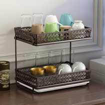 Cup shelf rack water cup holder storage box drain glass cup tea cup cabinet desktop Nordic coffee cup
