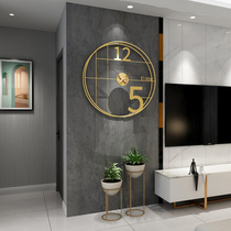 Nordic watch Minimalist wall clock Living room household fashion light luxury art creative personality Simple modern clock hanging wall