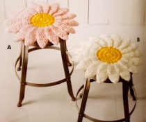 DIY handmade woolen crochet cushion sofa cushion 40cm daisy flower shaped cushion electronic picture tutorial