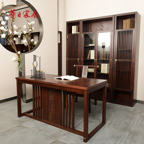Huari home new Chinese solid wood desk desk desk new Chinese solid wood study furniture