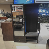  Huari home foyer cabinet Coat cabinet hanger porch cabinet storage storage cabinet full-length mirror solid wood furniture