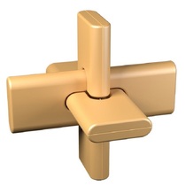 Qiyi plastic Kongming lock teaching aids students mathematics creative gift football big three-way lock assembled Luban lock single