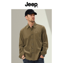 jeep jeep 2021 autumn men thin casual business cotton light luxury dress suit long sleeve shirt men