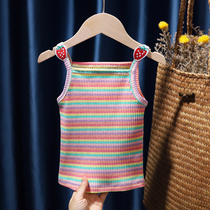 Girls  camisole wear childrens baby summer clothes 2020 new Korean version of the little girl cotton top wear summer
