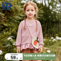 Mini Barabara girls clothing spring dress new long sleeve blouse sweetness lace down swing full cotton foreign air length