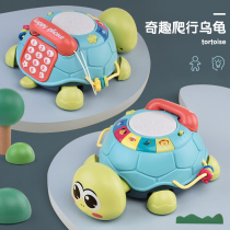 Baby learning to climb guide toy 5 Eight-month baby practice head-up training Electric fun crawling turtle puzzle 6