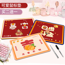 Mouse pad oversized thickened girl cartoon trumpet wrist guard game large computer desk animation creative oversized female ins wind thickened cute wrist guard Game e-sports customized cartoon cute style