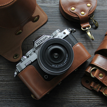 Applicable Nikon ZFC camera case retro protective leather cover leather base half set Nikon zfc photo bag