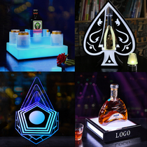 Luminous wine seat bar LED Champagne wine holder creative black a wine rack Diamond wine holder KTV laser wine seat