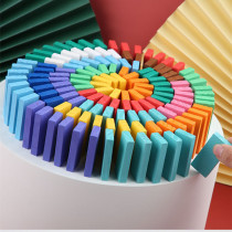 Domino childrens educational toy brain color puzzle assembly building block student kindergarten competition