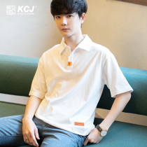 polo shirt man 2022 summer clothing season new turtlenecks short sleeve T-shirt mens pure cotton upper clothes dins porn couples dress